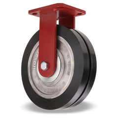 Rigid Top Plate Caster: Polyurethane on Aluminum, 8″ Wheel Dia, 3″ Wheel Width, 2,500 lb Capacity, 9-1/2″ OAH 4.5″ Plate Length, 4″ Plate Width, Non-Marking