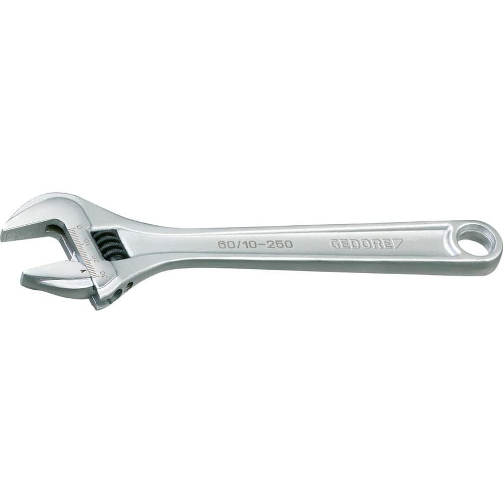 Adjustable Wrenches; Maximum Jaw Capacity: 1.1875 in; Finish: Chrome-Plated; Polished; Standards: ISO 6787; Overall Length: 10.00