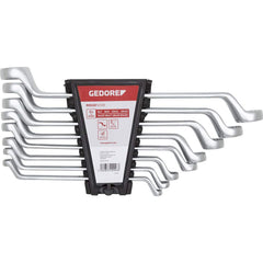 Wrench Sets; Set Type: Double Ended Ring Wrench Set; Wrench Size: 25x28 mm; 6x7 mm; 8x9 mm; 10x11 mm; 30x32 mm; 20x22 mm; 12x13 mm; 14x15 mm; 24x27 mm; 16x17 mm; 18x19 mm; 21x23 mm; Material: Vanadium Steel; Finish: Satin; Chrome-Plated; Non-sparking: No;