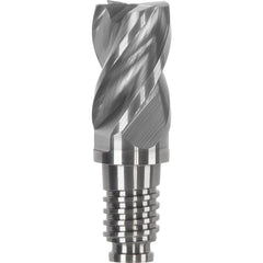 Corner Radius & Corner Chamfer End Mill Heads; Connection Type: Duo-Lock 12; Centercutting: Yes; Flute Type: Helical; Series: Haimer Mill Power Series; Number Of Flutes: 4; Overall Length: 0.94