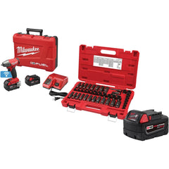 Cordless Impact Wrench: 18V, 3/8″ Drive, 2,500 RPM 3 M18 Red Lithium Battery Included, 48-59-1812 Charger Included