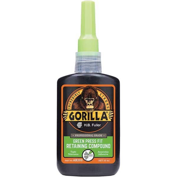 GorillaPro - 50 mL Bottle, Green, Press Fit Retaining Compound - Best Tool & Supply