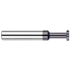 Harvey Tool - 3/8" Cut Diam, 0.0624" Cut Width, 3/8" Shank, Straight-Tooth Woodruff Keyseat Cutter - Exact Industrial Supply