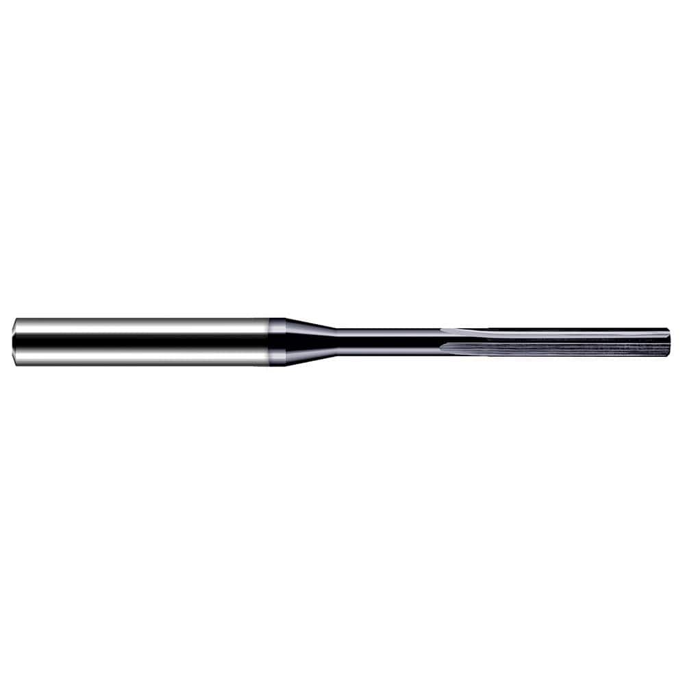 Chucking Reamer: 0.235″ Dia, 4″ OAL, 1-1/8″ Flute Length, Straight Shank, Solid Carbide 6 Flute