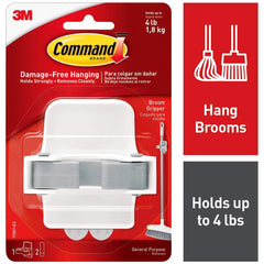 3M - All-Purpose & Utility Hooks; Type: Hooks Kit ; Overall Length (Inch): 3-11/32 ; Material: Plastic ; Projection: 1.85 ; Color: White ; Material: Plastic - Exact Industrial Supply