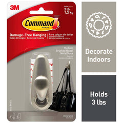 3M - All-Purpose & Utility Hooks; Type: Hooks Kit ; Overall Length (Inch): 3-1/4 ; Material: Metal ; Projection: 1.25 ; Material: Metal ; Overall Width: 1.31 - Exact Industrial Supply