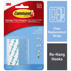 3M - All-Purpose & Utility Hooks; Type: Strips ; Overall Length (Inch): 1-13/16 ; Material: Plastic ; Material: Plastic ; Overall Width: 0.625 ; Width (Inch): 0.625 - Exact Industrial Supply
