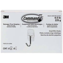 3M - All-Purpose & Utility Hooks; Type: Hooks Kit ; Overall Length (Inch): 1-5/8 ; Material: Metal ; Projection: 0.75 ; Color: White ; Material: Metal - Exact Industrial Supply