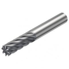 R215.36-06030-AC13H 1610 6mm 6 FL Solid Carbide End Mill - Corner chamfer w/Cylindrical Shank - Best Tool & Supply
