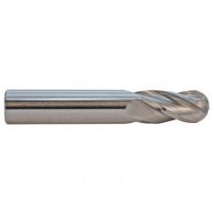 3.5mm TuffCut GP Standard Length 4 Fl Ball Nose Center Cutting End Mill - Best Tool & Supply