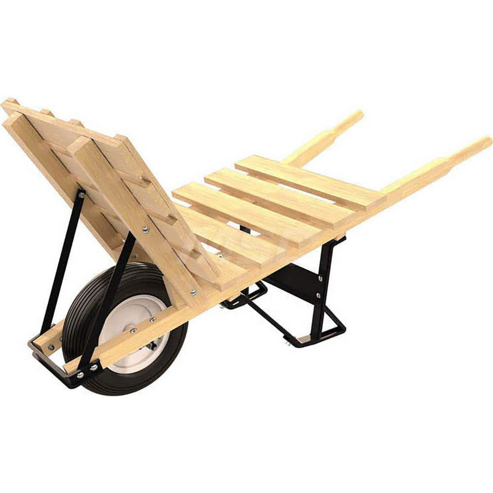 Wheelbarrows; Volume Capacity: 6.0; Load Capacity: 250; Wheel Type: Flat-Free Wheel; Wheel Material: Rubber; Tray Material: Wood; Handle Material: Wood; Capacity (Lb.): 6.0