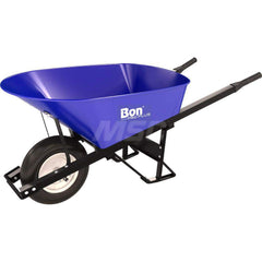 Wheelbarrows; Volume Capacity: 6.0; Load Capacity: 250; Wheel Type: Flat-Free Wheel; Wheel Material: Rubber; Tray Material: Steel; Handle Material: Steel; Capacity (Lb.): 6.0