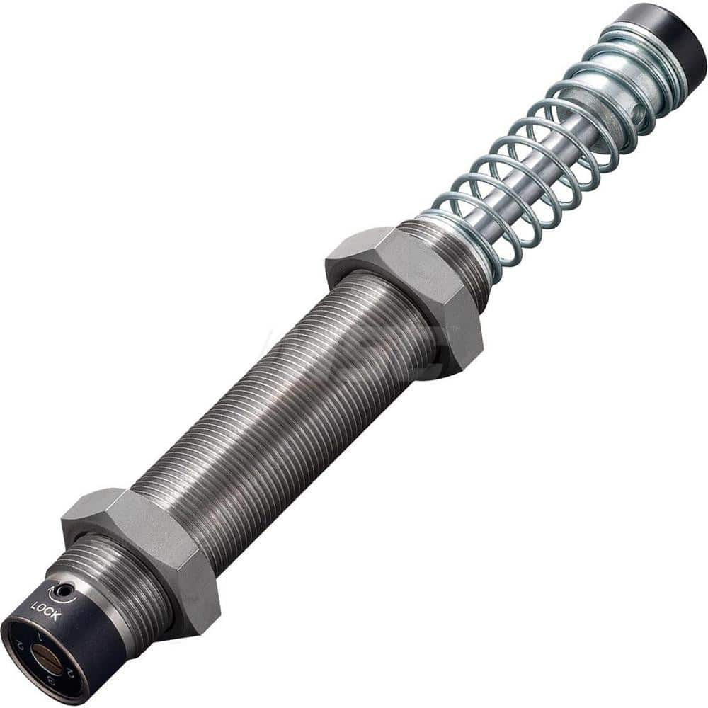 Standard-Duty Shock Absorber: 8 mm Rod Dia, 37 mm OD, 40 mm Stroke, M25 x 1.5 Thread 200.5 mm OAL, 71.4 lb Force