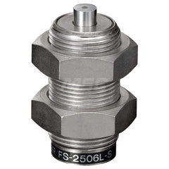 Standard-Duty Shock Absorber: 8 mm Rod Dia, 37 mm OD, 6 mm Stroke, M25 x 1.5 Thread 55 mm OAL, 19.6 lb Force