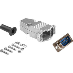 Male D-Sub RS-232 Serial DB9 Adapter Zinc Housing, Nickel-Plated, For Data Networks, Serial Data Transmission Device Management & Instrument Control