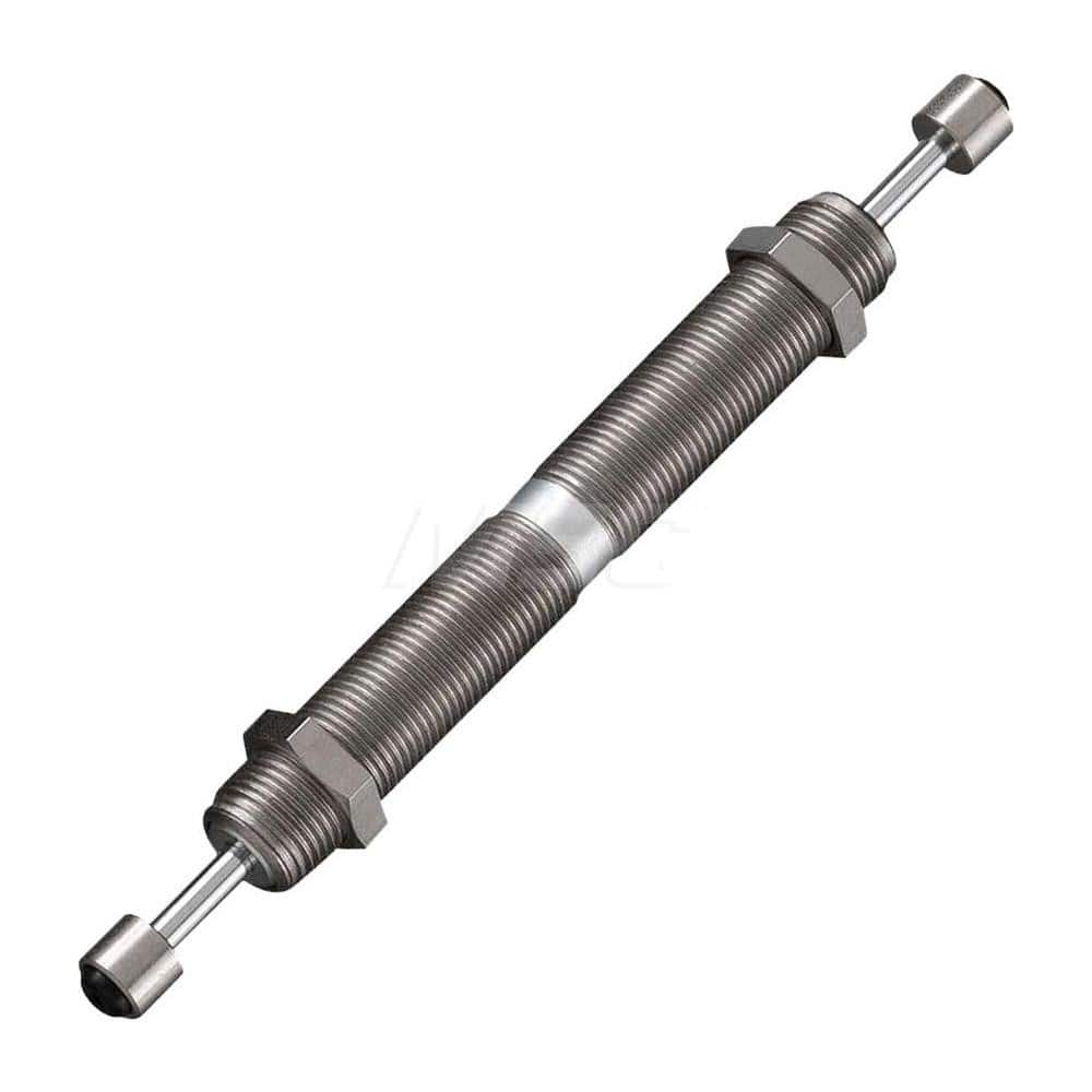 Standard-Duty Shock Absorber: 3.5 mm Rod Dia, 16.2 mm OD, 12 mm Stroke, M12 x 1 Thread 130 mm OAL, 7.8 lb Force