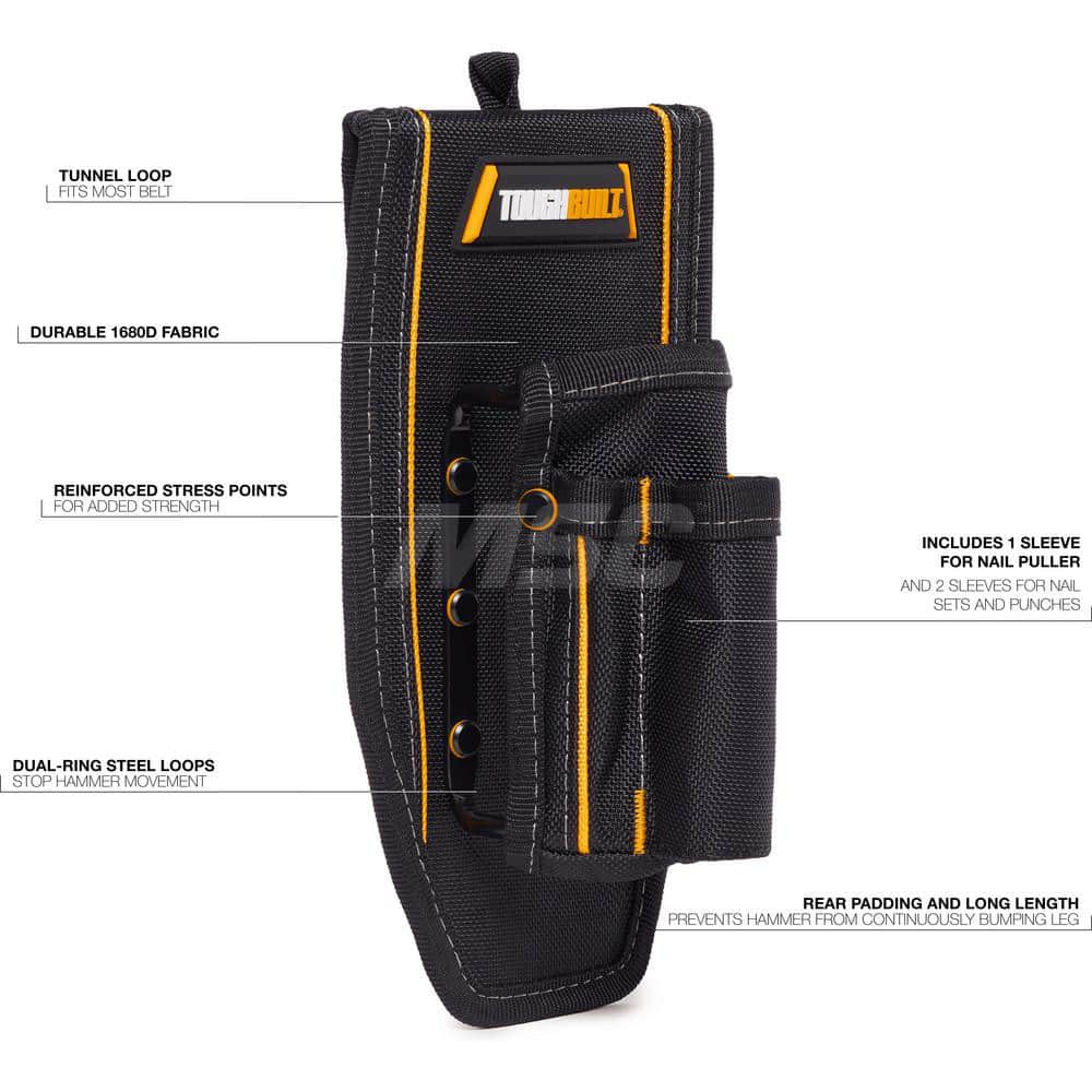 Tool Pouches & Holsters; Holder Type: Tool Pouch; Tool Type: Tool Belts & Accessories; Material: Polyester; Closure Type: No Closure; Color: Black; Number of Pockets: 2.000; Belt Included: No; Overall Depth: 3.54; Overall Height: 9.84; Insulated: No; Teth