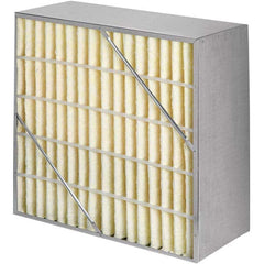 Pleated Air Filter: 24 x 20 x 6″, MERV 10, Rigid Cell Synthetic, Galvanized Steel Frame, 500 CFM