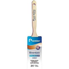 Premier Paint Roller - 2-1/2" Tapered Nylon Sash Brush - 2-15/16" Bristle Length, 7-1/2" Wood Sash Handle - Best Tool & Supply