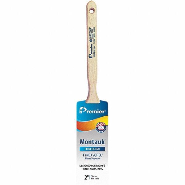 Premier Paint Roller - 2" Tapered Nylon/Polyester Sash Brush - 2-11/16" Bristle Length, 7" Wood Sash Handle - Best Tool & Supply