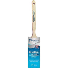 Premier Paint Roller - 2" Tapered Polyester Sash Brush - 2-11/16" Bristle Length, 7" Wood Sash Handle - Best Tool & Supply