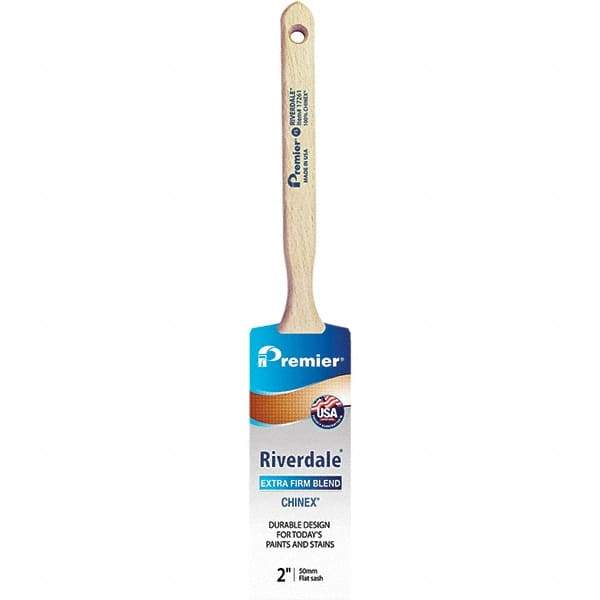 Premier Paint Roller - 2" Tapered Nylon Sash Brush - 2-11/16" Bristle Length, 7" Wood Sash Handle - Best Tool & Supply