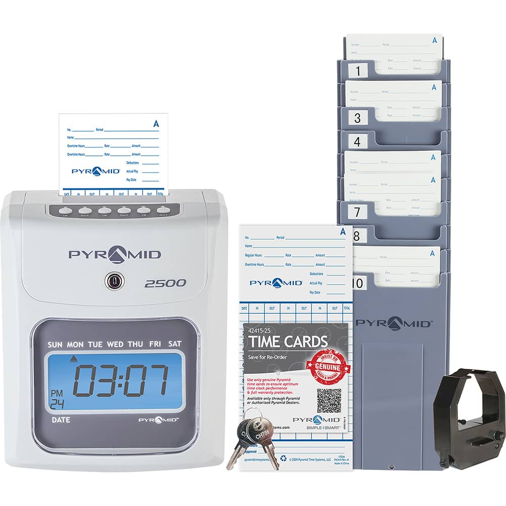 Pyramid - Time Clocks & Time Recorders Punch Style: Manual Power Source: 100 to 240 V @ 50 to 60 Hz - Best Tool & Supply