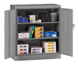 36"W x 18"D x 42"H Counter High Knocked-Down Storage Cabinet, 2 Adj. shelves, w/Raised Bottom - Best Tool & Supply