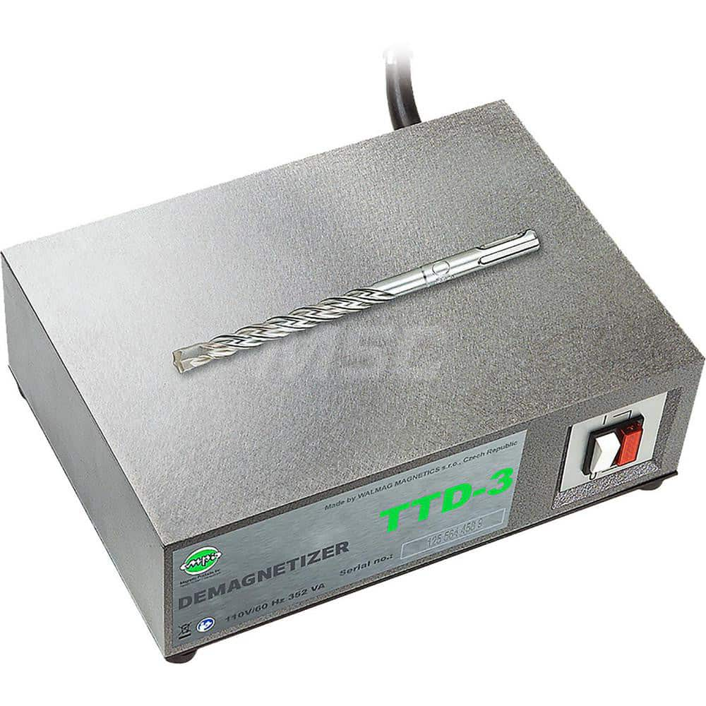 Magnetizers & Demagnetizers; Type: Demagnetizer; Length (Inch): 9.84; Style: Table Top; Height (Inch): 3.43; Width (Decimal Inch): 7.0900; Depth (Inch): 7.09; Voltage (AC): 110; Length (Decimal Inch): 9.8400