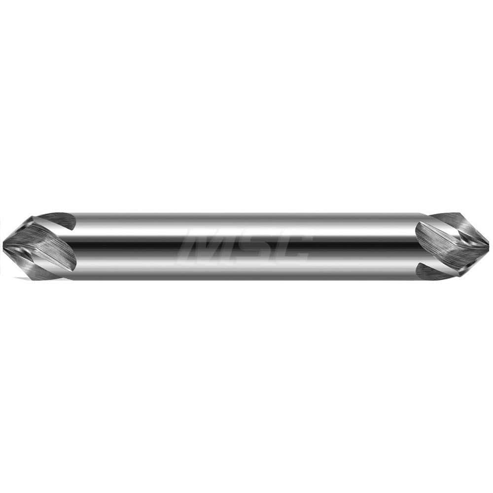 Chamfer Mill: 5 Flutes, Solid Carbide 3″ OAL, 1/2″ Shank Dia, Bright/Uncoated