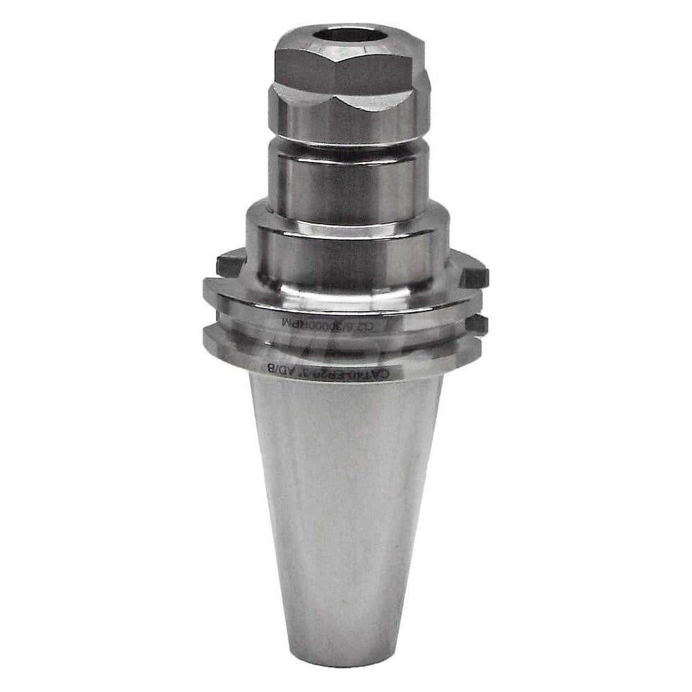 Collet Chuck: ER Collet, CAT Taper Shank 3″ Projection, 0.0001″ TIR, Balanced to 30,000 RPM, Through Coolant