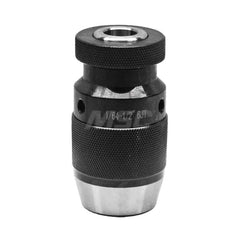 Drill Chuck: 1/64 to 1/2″ Capacity, Jacob Taper Mount, JT6 Keyless