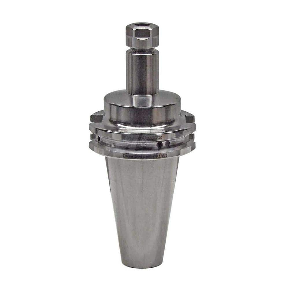 Collet Chuck: ER Collet, CAT Taper Shank 3″ Projection, 0.0001″ TIR, Balanced to 30,000 RPM, Through Coolant