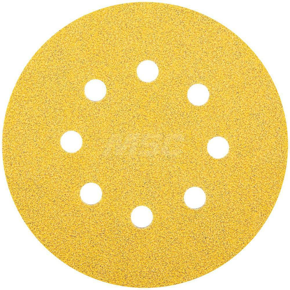 Hook & Loop Disc: 5″ Dia, 60 Grit, Coated, Aluminum Oxide C-Weighted, Paper Backing, Coarse Grade