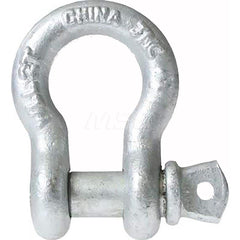 Shackle: Screw Pin Galvanized Steel, 2-1/4″ Pin Dia