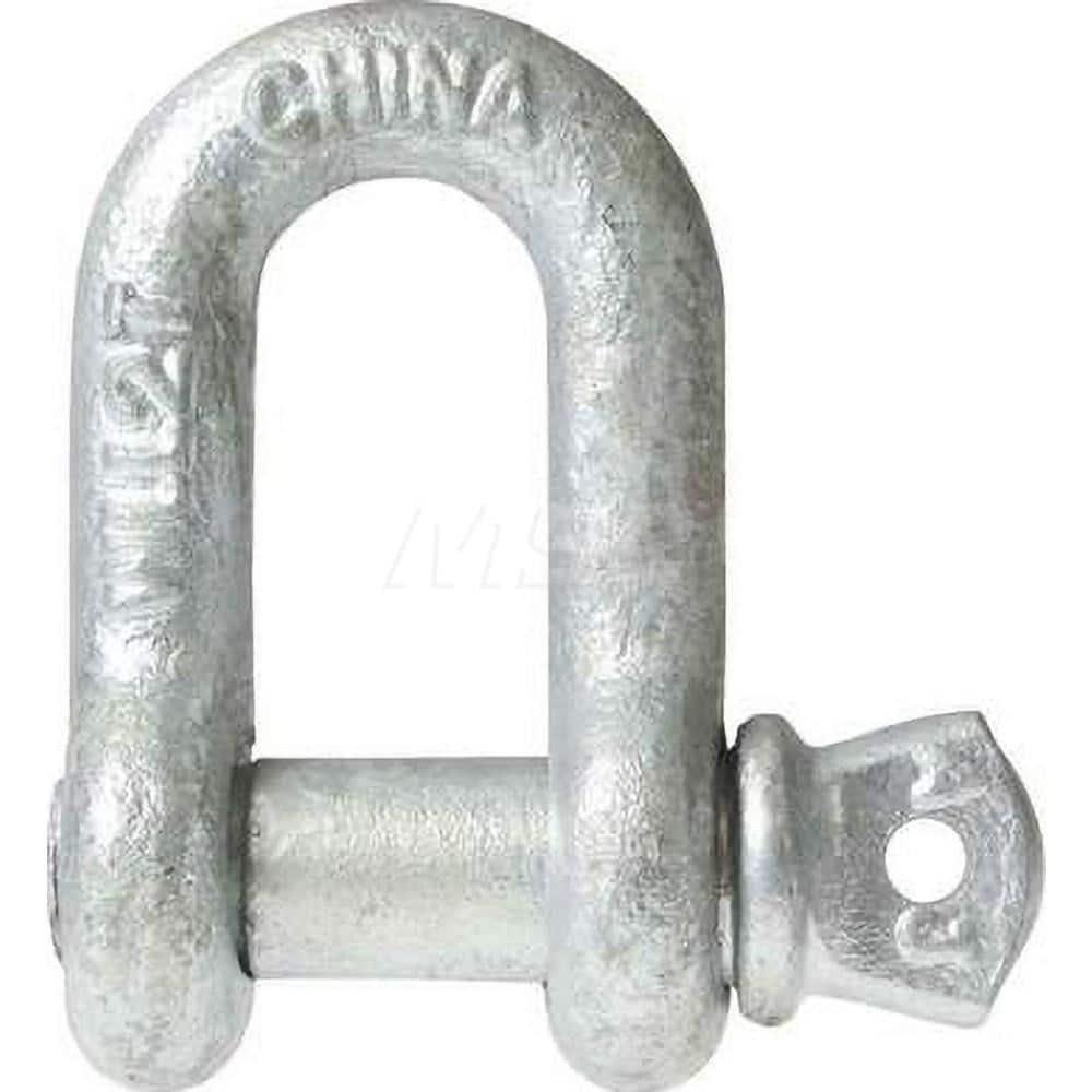 Shackle: Screw Pin Galvanized Steel, 3/4″ Pin Dia