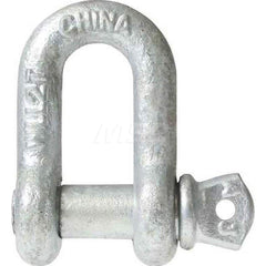 Shackle: Screw Pin Galvanized Steel, 7/8″ Pin Dia