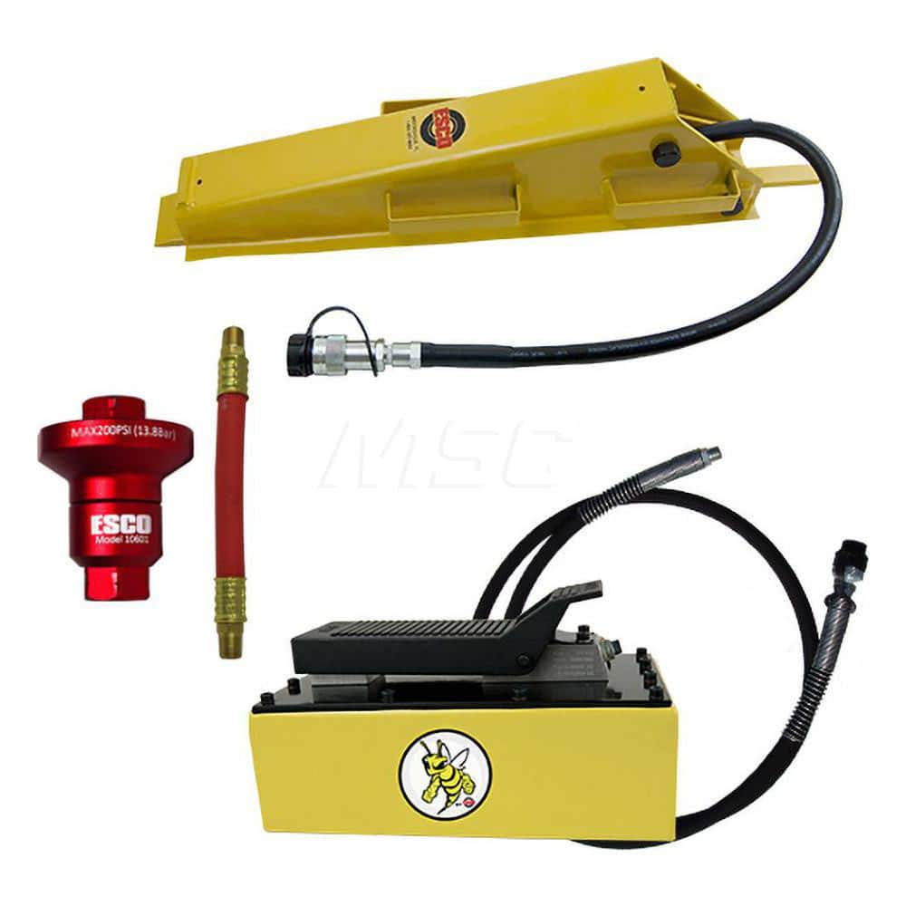 Tire Changers & Balancers; Type: Tire Bead Breaker; Includes: Coupler; 5 qt Hydraulic Pump; Hose; Air Reducer w/6″ Whip Hose; Bead Breaker