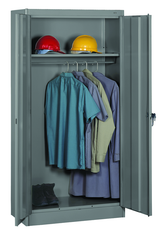 36"W x 18"D x 72"H Knocked-Down Wardrobe Storage Cabinet W/Coat Road and 1 Shelf - Best Tool & Supply