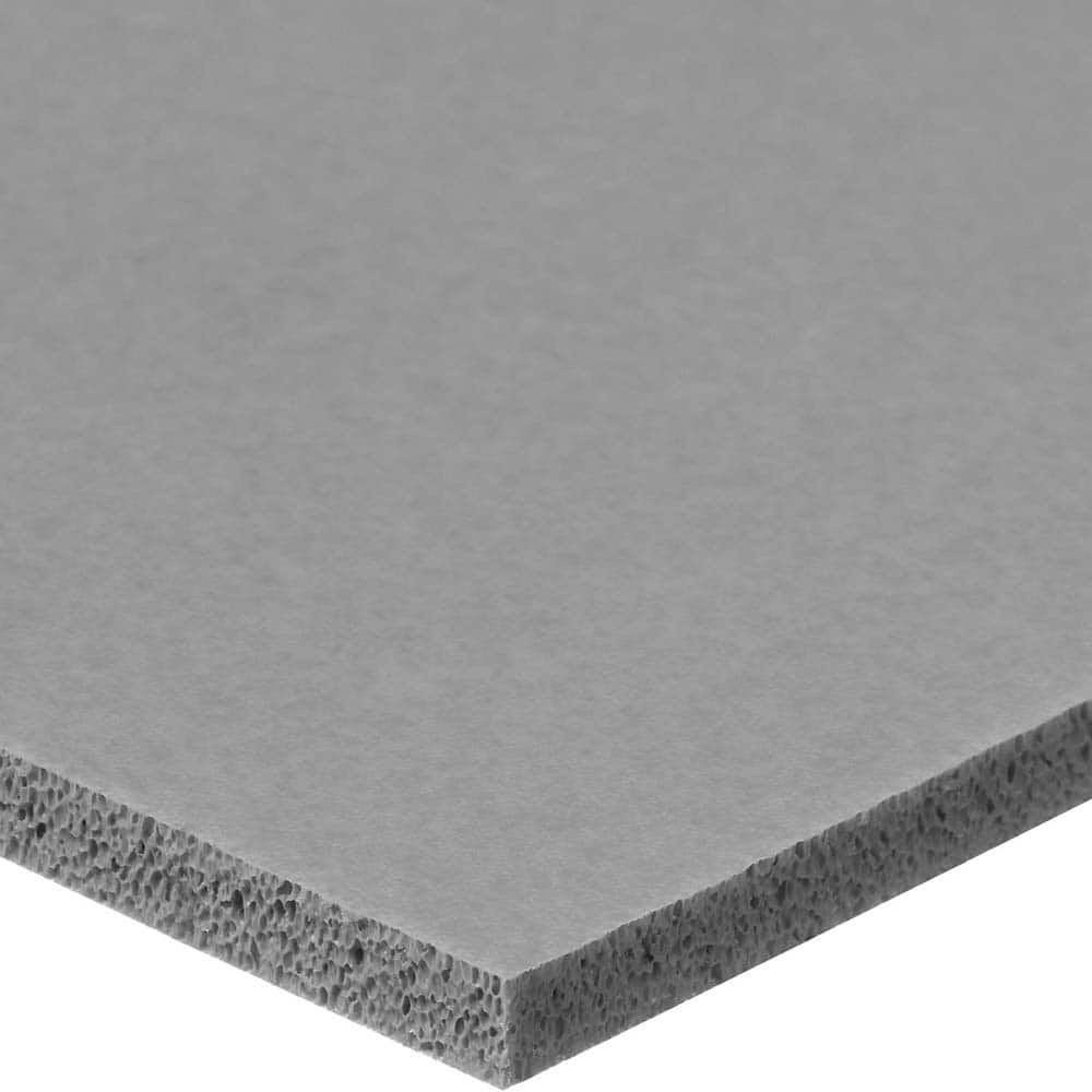 Sheet: Closed Cell, Silicone Rubber, 12″ Wide, 24″ Long, Gray High Temperature Adhesive Backing