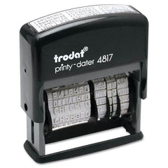 Trodat - Pre-inked Custom Stamps Type: Custom Stamp - 12 Message Dater Message: Date/Answered/Received/Entered/Backordered/Cancelled/Charged/PAID/Checked/Shipped/Billed/Delivered/Faxed - Best Tool & Supply