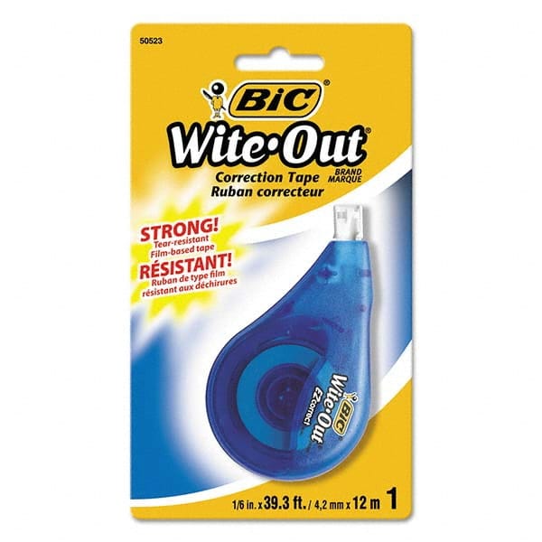 Bic - Correction Fluid & Tape Type: Correction Tape Non-Refillable Tape Size: 1/6 x 472" - Best Tool & Supply