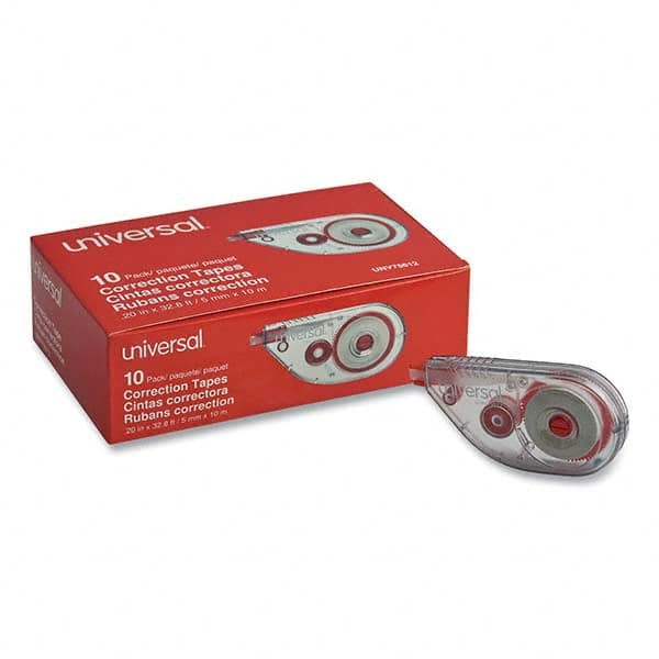 UNIVERSAL - Correction Fluid & Tape Type: Correction Tape Non-Refillable Tape Size: 1/5 x 393" - Best Tool & Supply