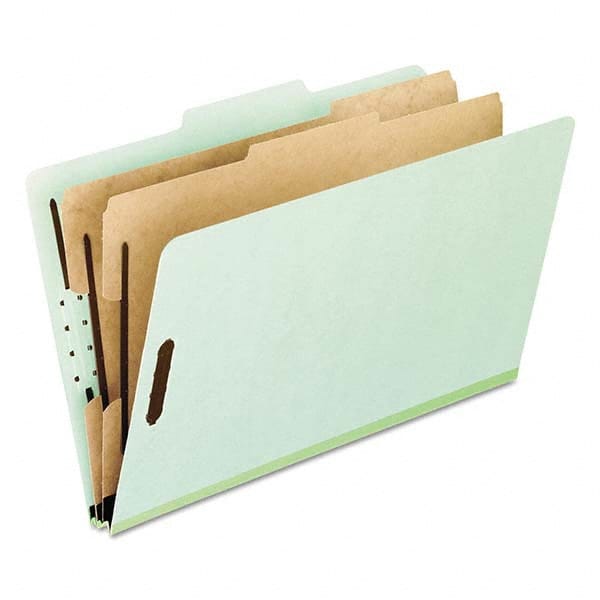 Pendaflex - File Folders, Expansion Folders & Hanging Files Folder/File Type: Classification Folders with Tob Tab Fastener Color: Green - Best Tool & Supply