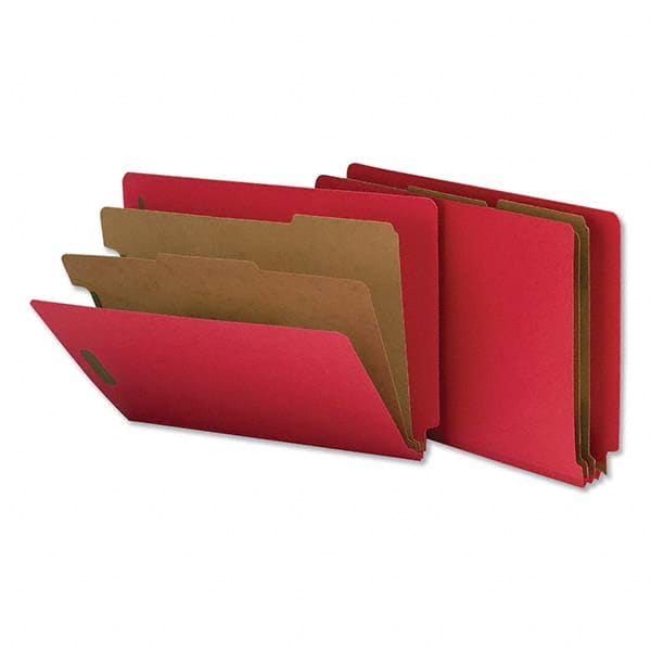 UNIVERSAL - File Folders, Expansion Folders & Hanging Files Folder/File Type: Classification Folders with Tob Tab Fastener Color: Red - Best Tool & Supply