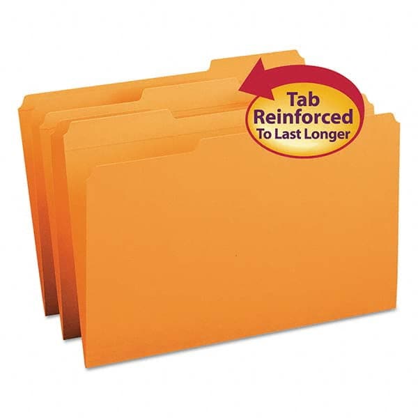 SMEAD - File Folders, Expansion Folders & Hanging Files Folder/File Type: File Folders with Top Tab Fastener Color: Orange - Best Tool & Supply