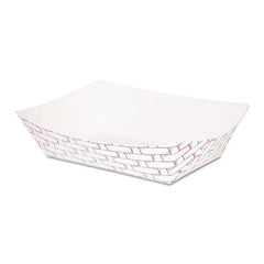 Boardwalk - Paper Food Baskets, 1 lb Capacity, Red/White, 1000/Carton - Best Tool & Supply