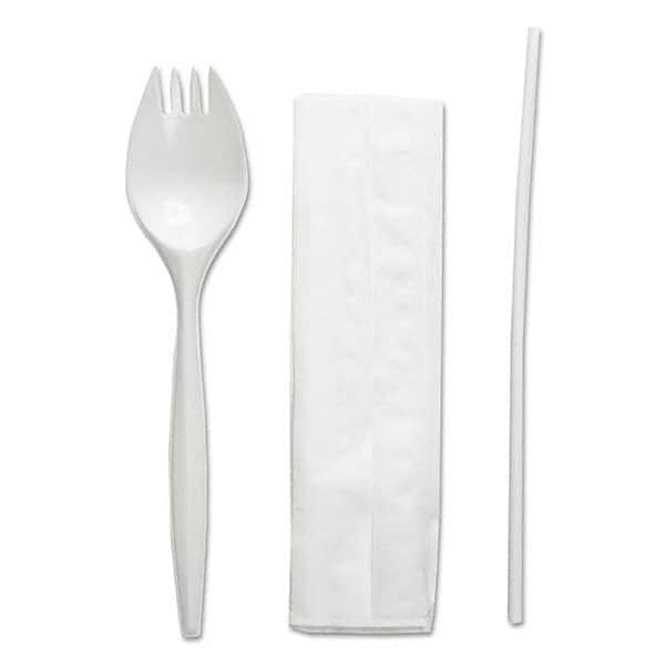 Boardwalk - School Cutlery Kit, Napkin/Spork/Straw, White, 1000/Carton - Best Tool & Supply