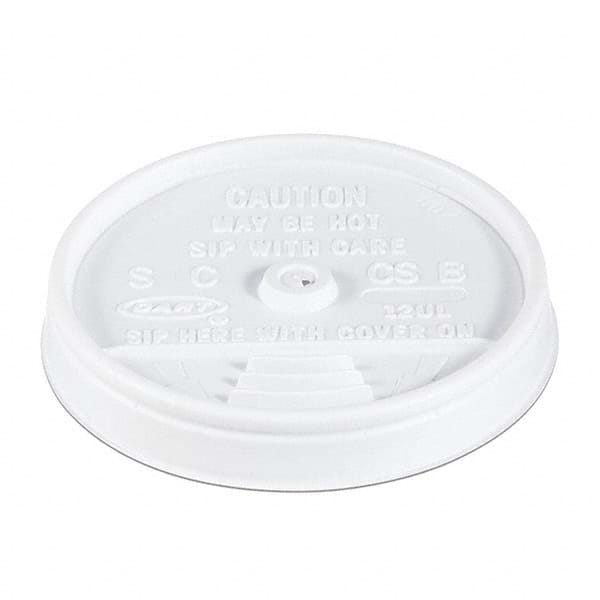 DART - Sip-Through Lids For 10, 12, 14 oz Foam Cups, Plastic, White, 1000/Carton - Best Tool & Supply