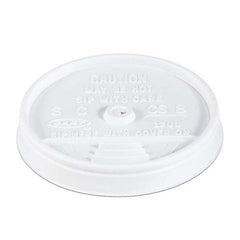 DART - Sip-Through Lids For 10, 12, 14 oz Foam Cups, Plastic, White, 1000/Carton - Best Tool & Supply